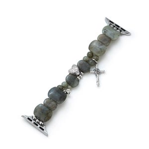 Mysterious Natural Stone Beaded Watch Band｜Spiritual Elastic Smart Watch Strap | Jewelry Watch Bracelet | for iWatch 38/40/42/44/41/45/49mm