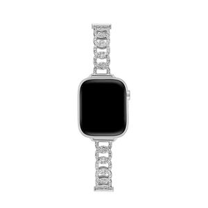 Rhinestone Circular Metal Apple Watch Band丨Loop Style Bracelet Women丨Glitter Luxury Watch Strap丨for iWatch 38/40/42/44/41/45/49/42/46mm丨Gift