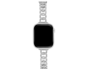Rhinestone Apple Watch Band, Circular Chain Bracelet