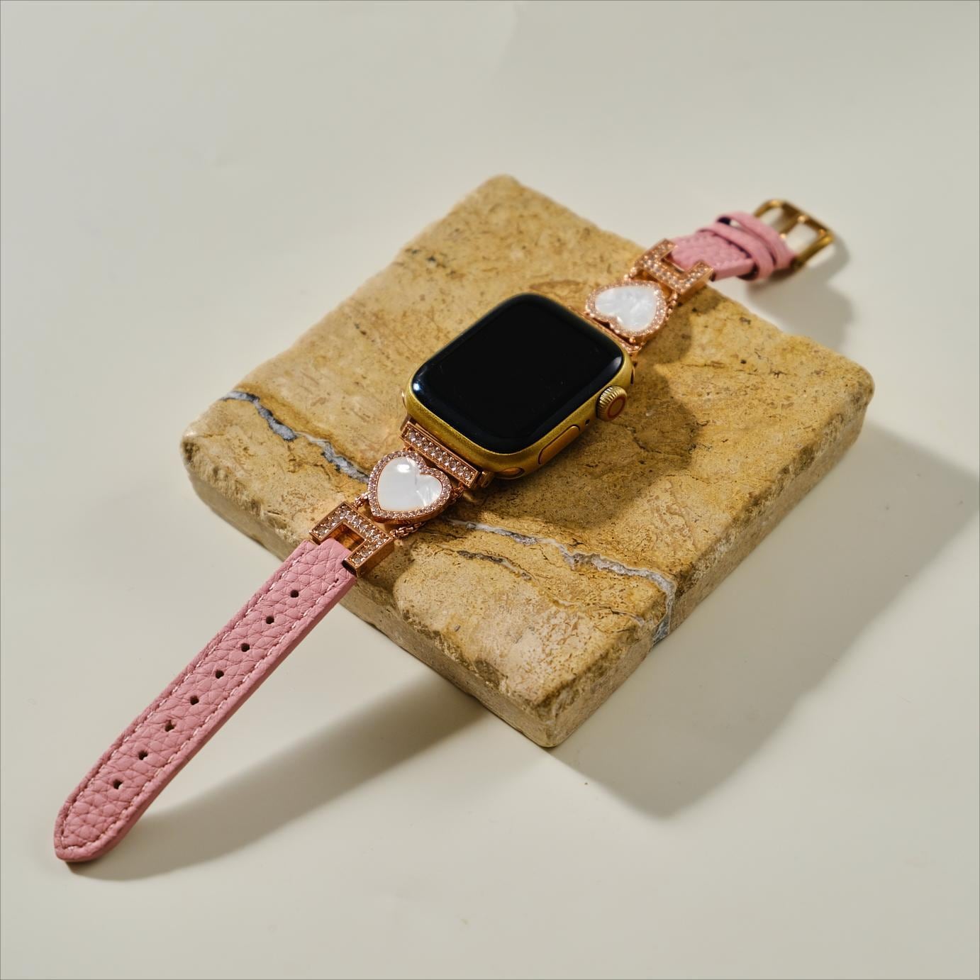 Apple Heart Rhinestone Watch Band - Etsy display picture 3
