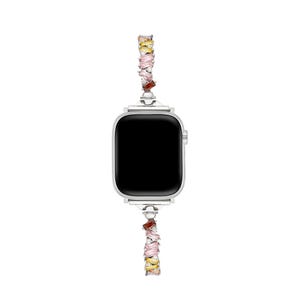 Gemstone Radiance Copper Watch Band | Glitter Crystal Stones Apple Watch Strap | Jewelry Watch Bracelet for Women | iWatch Series 10| Gift