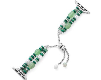 Bohemian Natural Stone Beaded Apple Watch Band