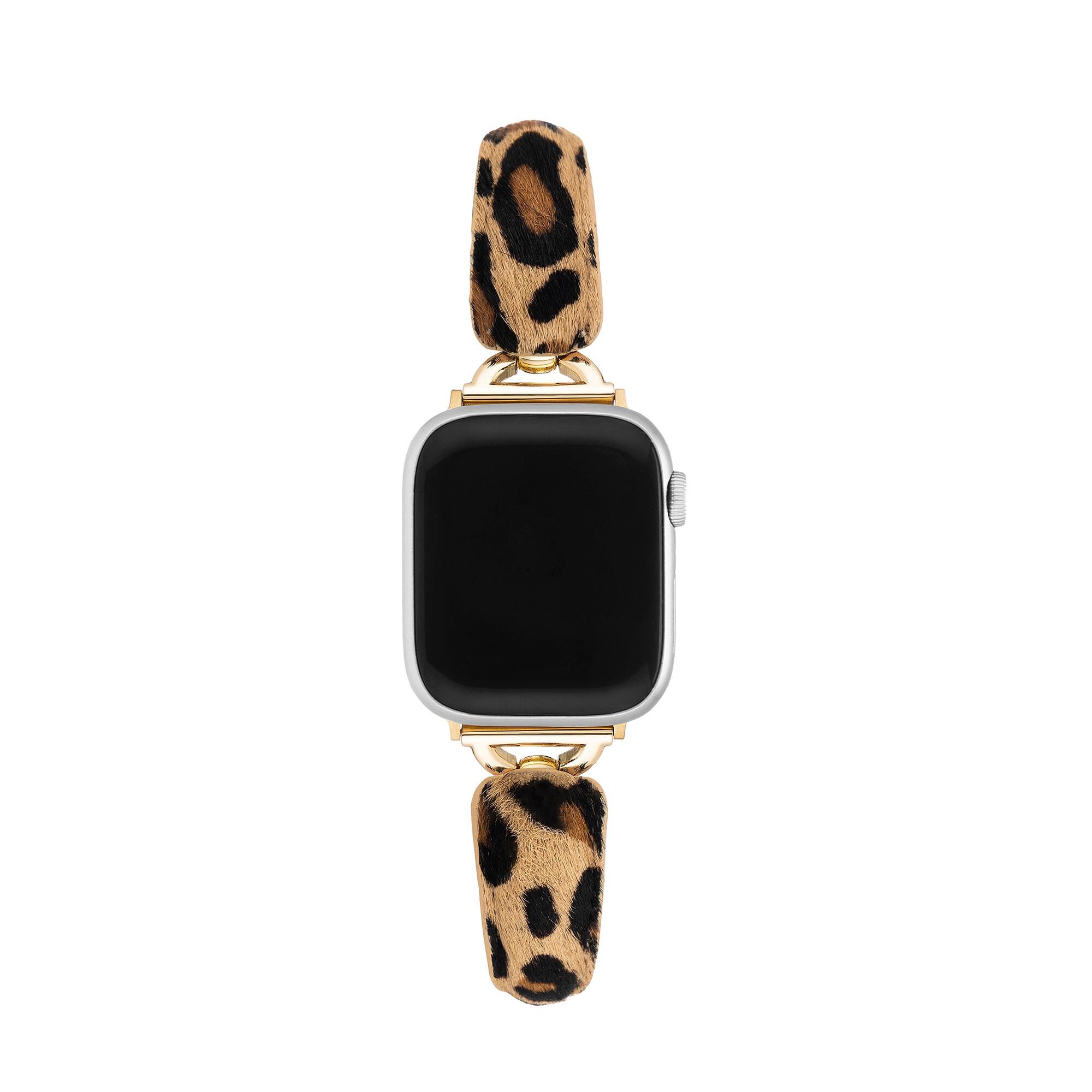 Pink Fancy Bands Black Leopard Print Apple Watch Band Leopard