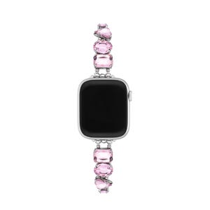 Jewel Gemstone Apple Watch Band｜Spiritual Pink Crystal Watch Strap Chain Bracelet | for iWatch 38/40/42/44/41/45/49/46mm | Christmas Gift