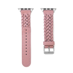 Braided Genuine Leather Apple Watch Band｜Cute Lightweight Watch Strap Bracelet｜iWatch 38/40/42/44/41/45/49/46mm Ultra SE｜Gift for Her
