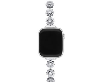 Rhinestone Snowflake Apple Watch Band | Rotatable Glitter Crystal Strap