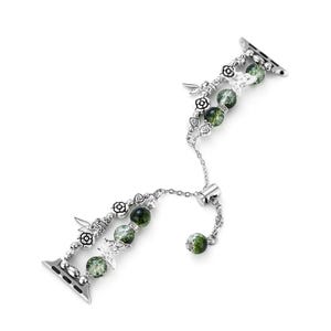 Bohemian Crystal Beaded Pendant Apple Watch Band | Jewelry Watch Bracelet | for iWatch 38/40/42/44/41/45/49/42/46mm | Gift for her