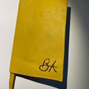Handcrafted and Personalized Pocket Journal Pigskin Leather Cover for Field Book or Field Notes (3.5" wide x 5.5" long x 0.25" thick)