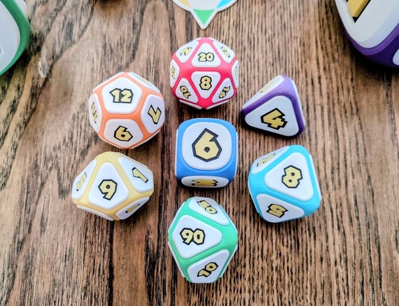 Mario Party Tabletop Role-playing Game Dice Set dnd D4, D6, D8, D10, D10  Percentile, D12, D20 3D Print 