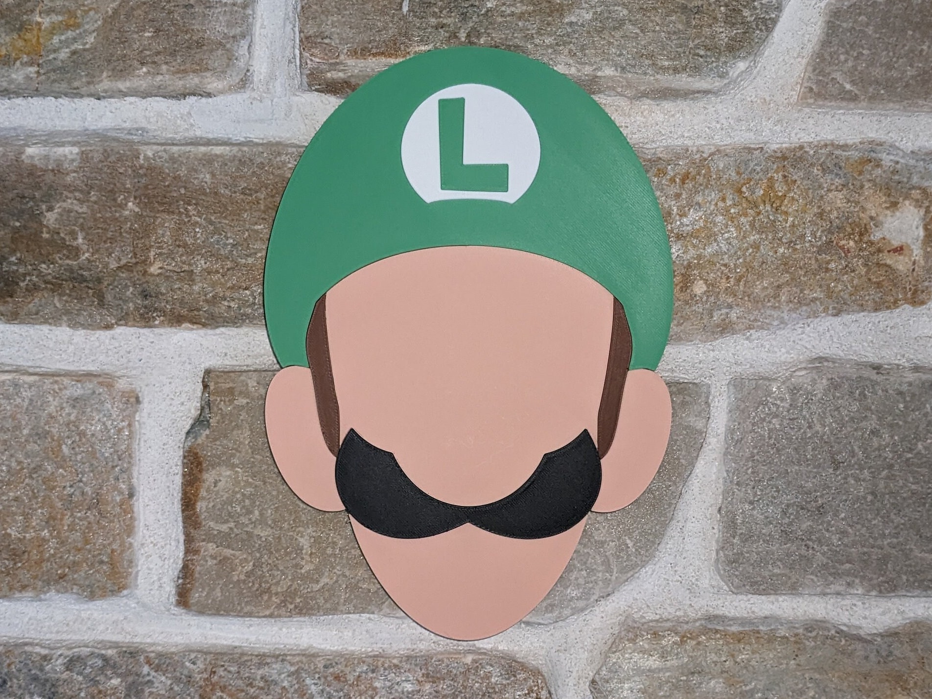 completar Melancólico Sábana Luigi Face Minimalist Wall Art Decoration From the Super - Etsy