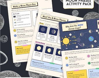 Moon Phases Activity Pack for Kids | Printable Science Activities
