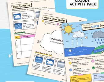 Clouds Pack: Science Activity PDF for Kids (Water Cycle)