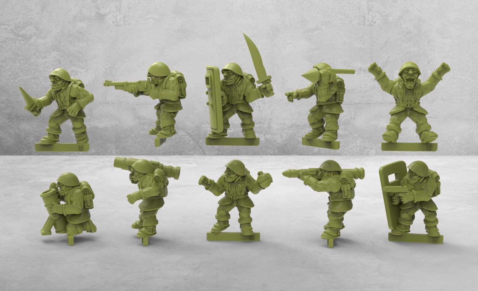 28mm Metal Slug Soldiers Set 1 X10 TGM-7 - Etsy