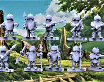 28mm  Halflings with Spear x10 TGM-7