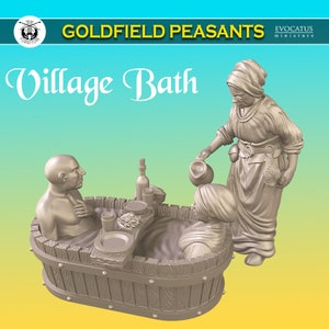 Set #3 Dorfbad Vergoldete Bauern 28mm 32 mm TGM-7