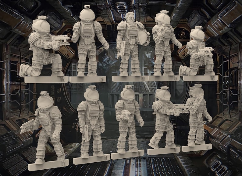 28mm Alien Space Crew (set 1) X10 TGM-7 - Etsy UK