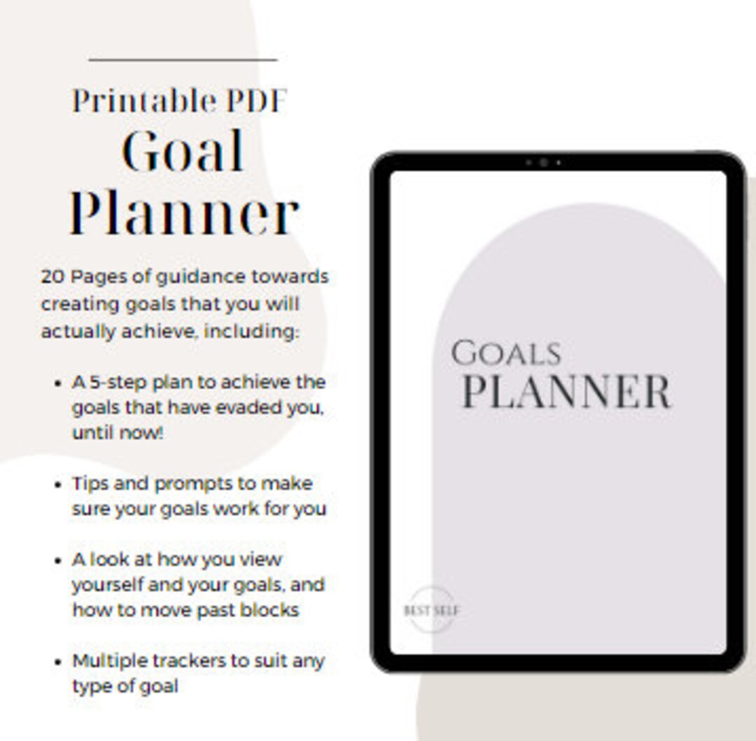 Goal Planner Printable - Etsy