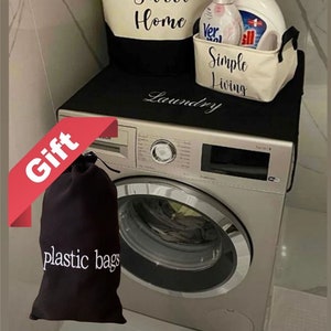 Water and Stain Resistant Embroidered Turkish Textile Dryer and Washing Machine Cover For Laundry Room Accessories and Bathroom Decoration