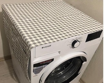 Secadora textil turca bordada resistente al agua y a las manchas y cubierta de lavadora para accesorios de lavandería y decoración de baño