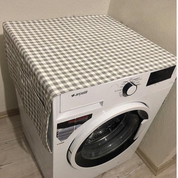 Résistant à l’eau et aux taches Brodé Textile séchoir turc et housse de machine à laver pour les accessoires de buanderie et la décoration de salle de bain