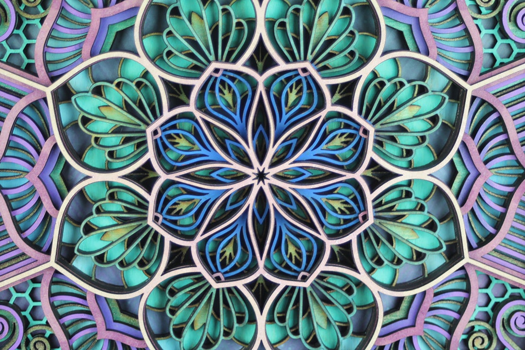 Mandala Scroll Wall Art ready to Hang Etsy