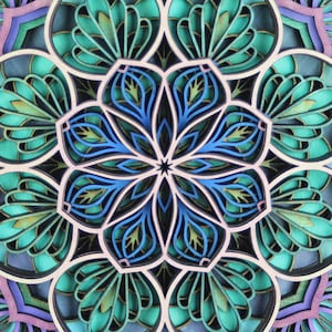 Mandala Scroll Wall Art (ready to hang)
