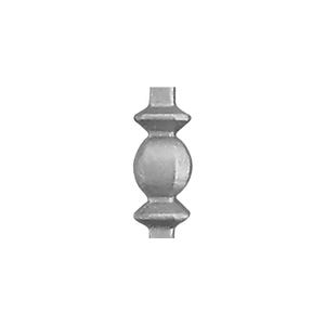 Forged Steel Baluster Ornament – Decorative Wrought Iron Railing Accent | 80×30 mm
