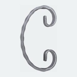 Wrought Iron C Scroll | 12x6 mm Machine-Formed Decorative Iron Element for Gates, Railings, Wall Art, Metalwork Supplies