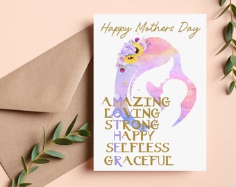 Mothers day Card Mama baby poem | Special Mummy mothers day card | first mothers day | Mama card | Mothers day special card | Card from Baby