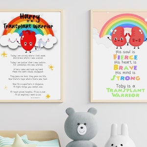 Child Organ Transplant celebration gift | Kidneyversary gift | Organ donation awareness | Personalised transplant poem | Transplant print