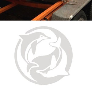 Dolphin Boat Decal, Dolphin Vinyl Decal, Boat Decal Sticker, Marine Decal, Boat Decor, Fishing Decor, Gift For Fisherman, Gift for Him