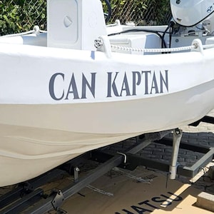 Custom Big Size Boat Name Decal, Personalized Nautical Vinyl Sticker, Sailboat Yacht Graphics, Waterproof Marine Letters, Boat Gift,Gift Him