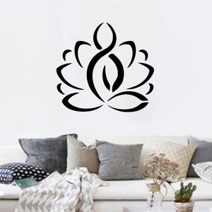 Yoga Vinyl Decal, Yoga Sticker - Vinyl Wall Decal, Yoga Studios Decor, Home Decor, Yoga Wall Sticker, Meditation, Large Sticker, Yoga Decal
