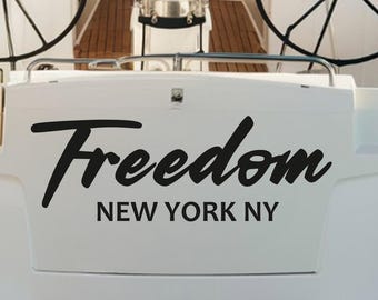 Custom Boat Name Decal, Nautical Vinyl Sticker