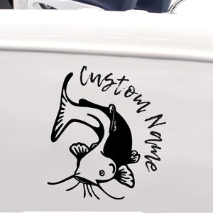Aangepaste botnaam vissen sticker, bootsticker, boot sticker, sticker vissen, sticker vissen, sticker visser, sticker visser, cadeau visser, vissersboot