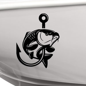 Adesivo per auto e barca da pesca, adesivo personalizzato, decalcomania per barca, adesivo da pesca, decalcomania per pesca, adesivo da pescatore, regalo da pescatore, barca da pesca