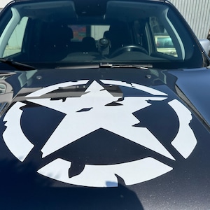 Militaire ster off-road vinyl sticker, Amerikaanse leger autosticker, gescheurd effect, set stickers voor auto's, vrachtwagens, laptops