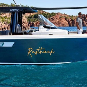 Script Characteristic Font Boat sticker, Boat Sticker, Boat Decal, Pontoon Decal, Personalized Decal, Custom Name Decal, Custom Boat Decal