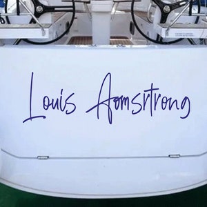 Handwriting Font Personalized Custom Boat Sticker, Name Decal Pontoon Vinyl Decal