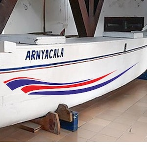 2 pezzi adesivi colorati, adesivi per yacht e barche, decalcomania per barche personalizzata, adesivo personalizzato (2 pezzi destro sinistro), regali per il marito,
