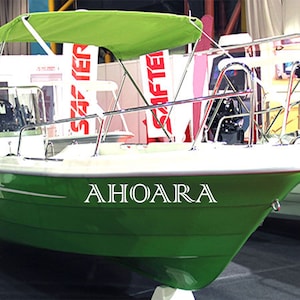Aragosta Boat Name Decal, Fishing Decal, Boat Decal, Custom Nautical Vinyl Decal, Personalized Decal, Custom Name Decal, Custom Boat Decal