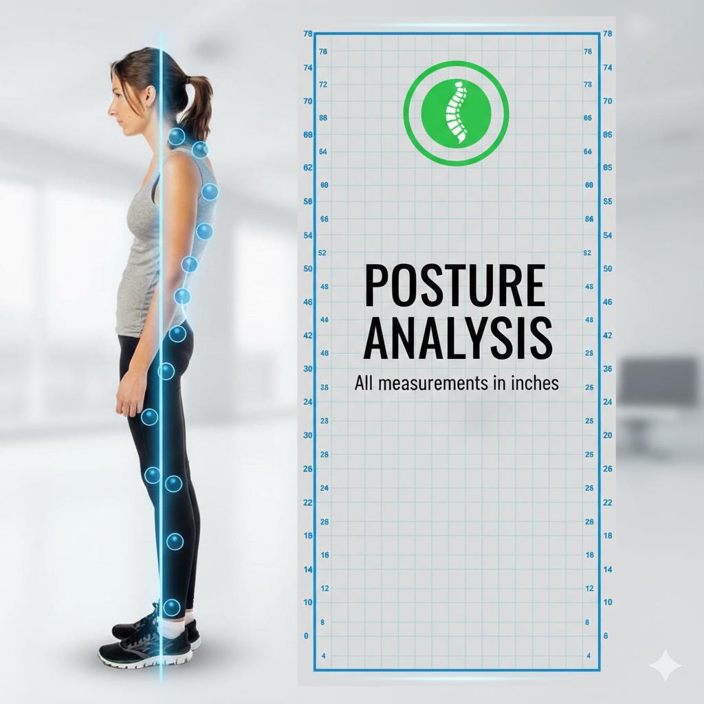 Custom Body Analysis Vinyl Posture Chart, Fitness Gym Table Posture ...