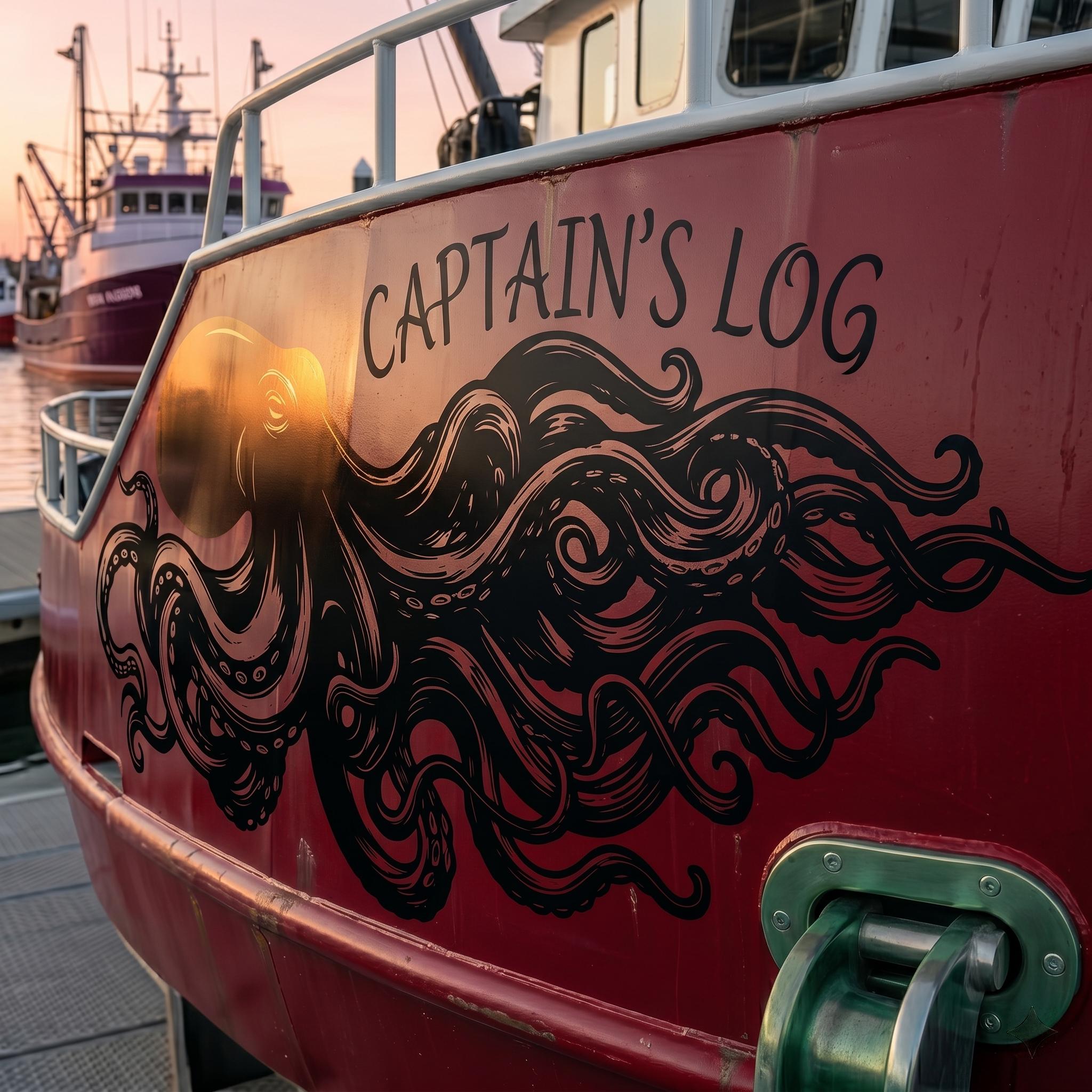 CUSTOM Octopus Large Boat Sticker - Boat Decal for Fisher Man - Etsy