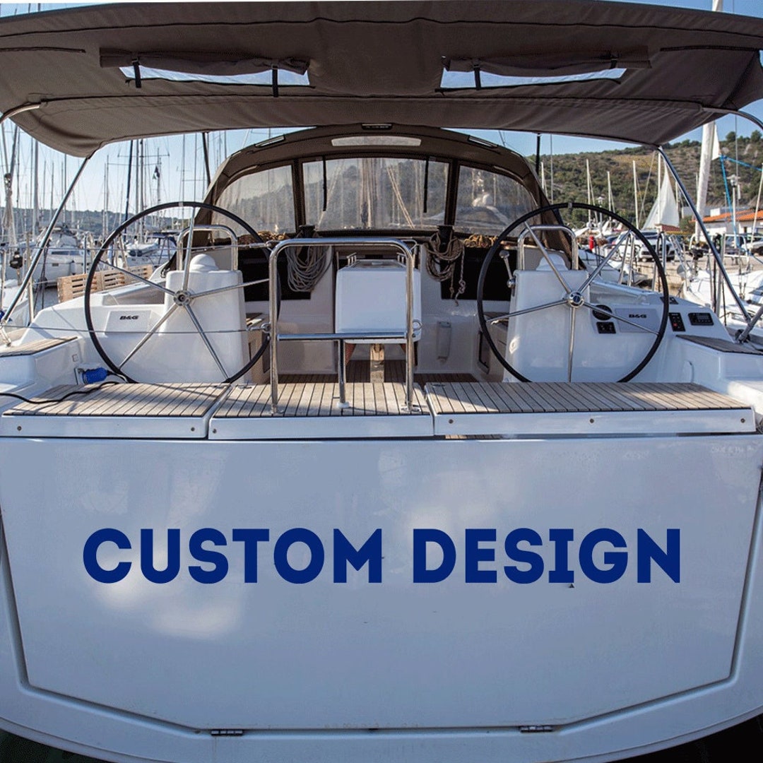 CUSTOM BOAT STICKER, Vinyl Decal Sticker, Personalized Decal Sticker ...