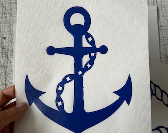 Repknut vinyldekaler - Set med 2 marina klistermärken, anpassad båt, yacht eller segelbåt