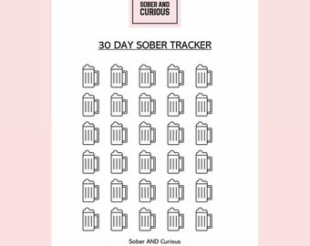30 Day - SOBER Tracker Challenge (beer) - Digital Download