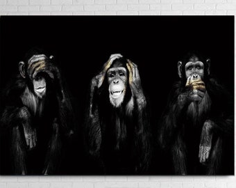3 Wise Monkeys Art - Etsy Ireland 3 Wise Monkeys Art - Etsy Ireland
