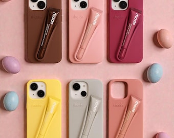 Custom Lip Balm Phone Case Silicone Cover with Lip Gloss Holder – Viral Gift for Women