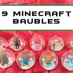 Enfeites de Natal Decorações para Árvores de Natal Presentes de Amigo Secreto Mini Figuras Presentes de Minecraft Personagens de Jogos Creeper Wither Esqueleto