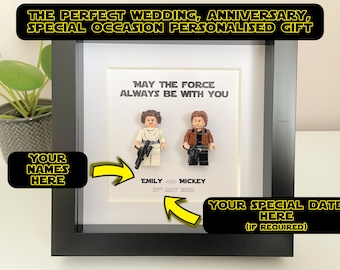 Cadeau de mariage personnalisé Cadeaux de mariage cadeaux Star Wars Je t'aime, je sais Cadeau personnalisé Princesse Leia Han Solo